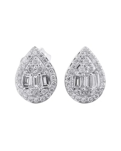 Diamond Select Cuts 14k 0.25 Ct. Tw. Diamond Earring In Silver