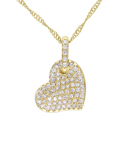 Diamond Select Cuts 14k 0.25 Ct. Tw. Diamond Heart Necklace In Gold