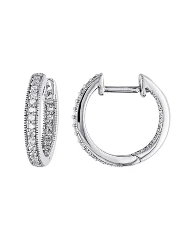 Diamond Select Cuts 14k 0.25 Ct. Tw. Diamond Huggie Hoops In Metallic
