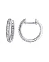 Diamond Select Cuts 14k 0.25 Ct. Tw. Diamond Huggie Hoops In Metallic