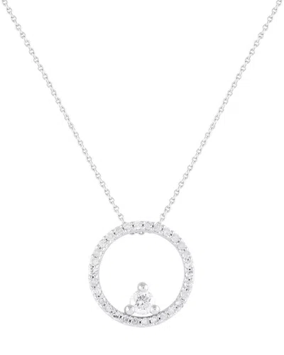 Diamond Select Cuts 14k 0.25 Ct. Tw. Diamond Necklace In Metallic