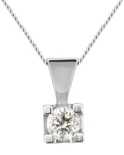 Diamond Select Cuts 14k 0.25 Ct. Tw. Diamond Pendant In Silver