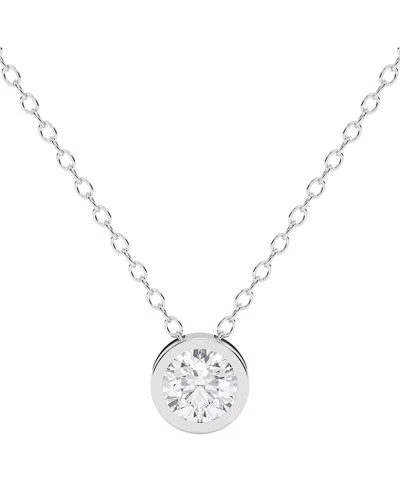 Diamond Select Cuts 14k 0.25 Ct. Tw. Diamond Pendant Necklace In Metallic