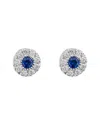 Diamond Select Cuts 14k 0.29 Ct. Tw. Diamond & Blue Sapphire Earrings
