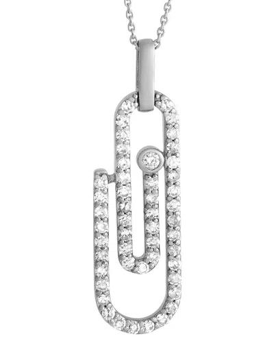 Diamond Select Cuts 14k 0.33 Ct. Tw. Diamond Necklace In Metallic