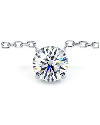 Diamond Select Cuts 14k 0.33 Ct. Tw. Diamond Pendant Necklace In Silver