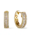 Diamond Select Cuts 14k 0.35 Ct. Tw. Diamond Small Huggie Hoops