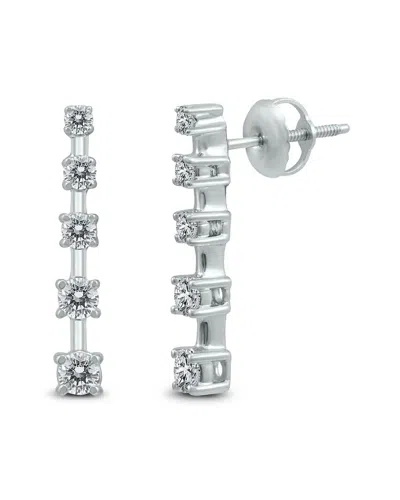 Diamond Select Cuts 14k 0.46 Ct. Tw. Diamond Earrings In Silver