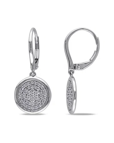 Diamond Select Cuts 14k 0.50 Ct. Tw. Diamond Drop Earrings In Silver