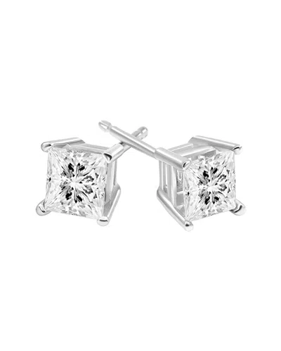 Diamond Select Cuts 14k 0.50 Ct. Tw. Diamond Earrings In Silver