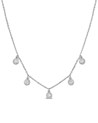Diamond Select Cuts 14k 0.50 Ct. Tw. Diamond Necklace In Silver