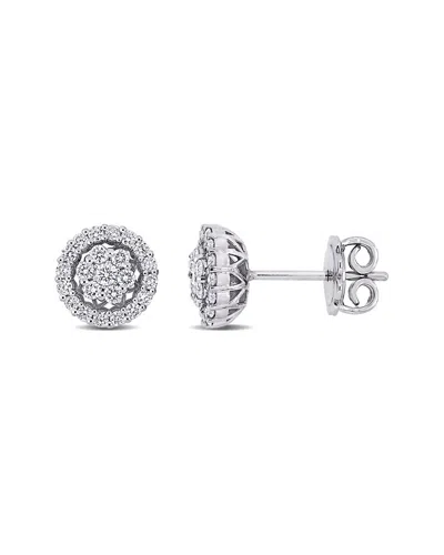 Diamond Select Cuts 14k 0.52 Ct. Tw. Diamond Halo Studs