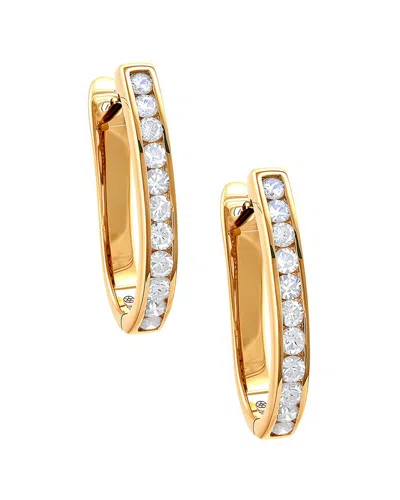 Diamond Select Cuts 14k 0.55 Ct. Tw. Diamond Hoop Earrings In Gold