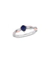 Diamond Select Cuts 14k 0.59 Ct. Tw. Diamond & Blue Sapphire Ring