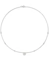 Diamond Select Cuts 14k 0.59 Ct. Tw. Diamond Floral Necklace In Silver