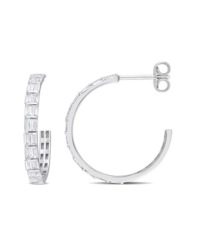 Diamond Select Cuts 14k 0.60 Ct. Tw. Diamond Open Hoops In Silver