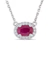 Diamond Select Cuts 14k 0.66 Ct. Tw. Diamond & Ruby Necklace