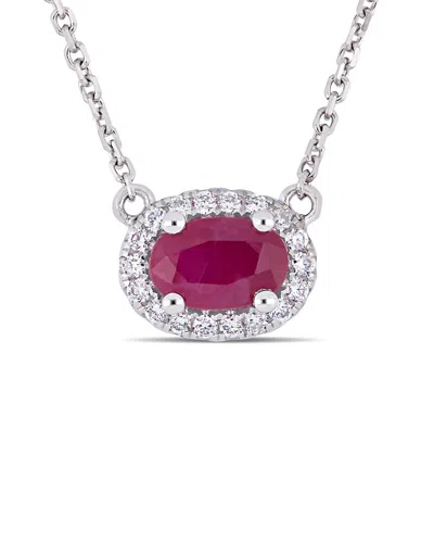Diamond Select Cuts 14k 0.66 Ct. Tw. Diamond & Ruby Necklace