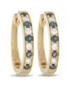 Diamond Select Cuts 14k 0.67 Ct. Tw. Diamond & Sapphire Hoops