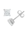 Diamond Select Cuts 14k 0.70 Ct. Tw. Diamond Earrings In Silver