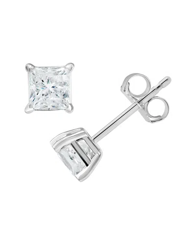 Diamond Select Cuts 14k 0.70 Ct. Tw. Diamond Earrings In Silver