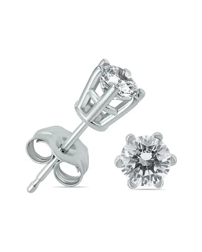 Diamond Select Cuts 14k 0.71 Ct. Tw. Diamond Earrings In Silver