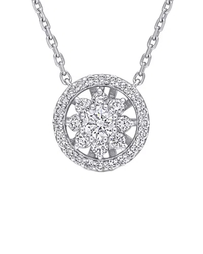 Diamond Select Cuts 14k 0.71 Ct. Tw. Diamond Necklace In Silver