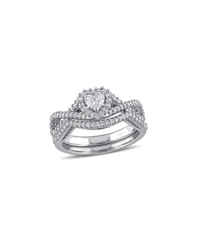 Diamond Select Cuts 14k 0.72 Ct. Tw. Diamond Heart Ring In Silver