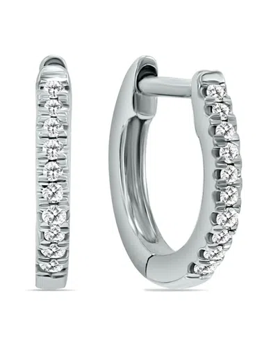 Diamond Select Cuts 14k 0.75 0.75 Ct. Tw. Diamond Hoop Earrings In Silver