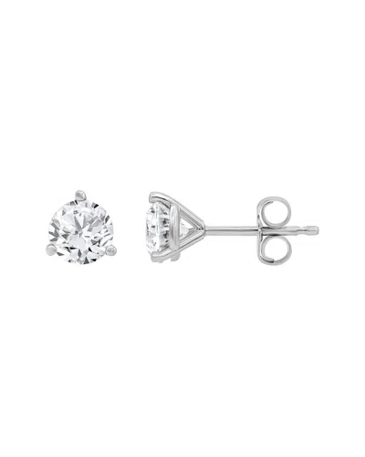 Diamond Select Cuts 14k 0.75 Ct. Tw. Diamond Earrings In Silver
