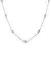 Diamond Select Cuts 14k 0.84 Ct. Tw. Diamond Station Necklace In Multicolor