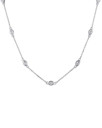 Diamond Select Cuts 14k 0.84 Ct. Tw. Diamond Station Necklace In Multicolor