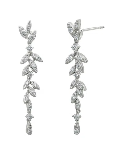 Diamond Select Cuts 14k 0.85 Ct. Diamond Dangle Earrings In Silver
