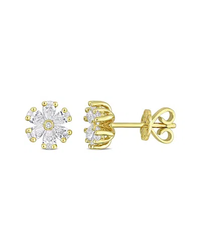 DIAMOND SELECT CUTS 14K 0.86 CT. TW. DIAMOND FLORAL EARRINGS
