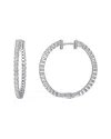 Diamond Select Cuts 14k 0.86 Ct. Tw. Diamond Hoops In Silver