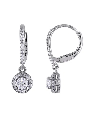 Diamond Select Cuts 14k 0.95 Ct. Tw. Diamond Earrings In Silver