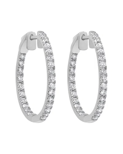 Diamond Select Cuts 14k 0.99 Ct. Tw. Diamond Hoops In Metallic