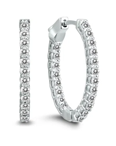 Diamond Select Cuts 14k 1.00 Ct. Tw. Diamond Earrings In Silver