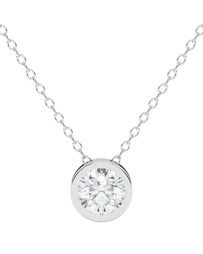 Diamond Select Cuts 14k 1.00 Ct. Tw. Diamond Pendant Necklace In Silver