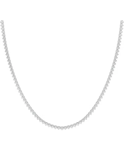 Diamond Select Cuts 14k 10.00 Ct. Tw. Diamond Pendant Necklace In Silver