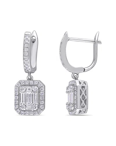 Diamond Select Cuts 14k 1.12 Ct. Tw. Diamond Earrings In Silver