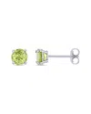 Diamond Select Cuts 14k 1.12 Ct. Tw. Peridot Studs In Green