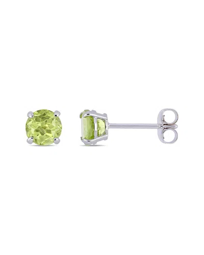 DIAMOND SELECT CUTS 14K 1.12 CT. TW. PERIDOT STUDS