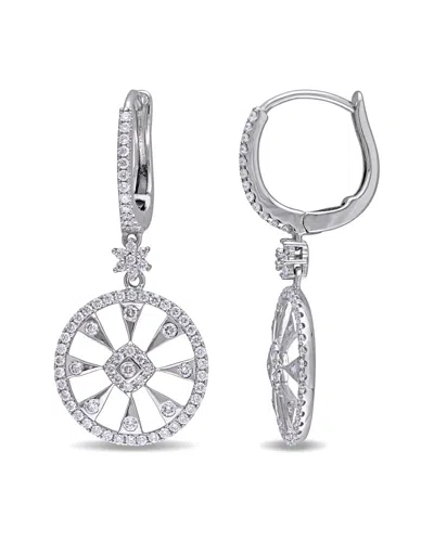 Diamond Select Cuts 14k 1.16 Ct. Tw. Diamond Filigree Earrings In Silver