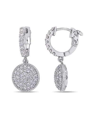 Diamond Select Cuts 14k 1.21 Ct. Tw. Diamond Earrings In Burgundy