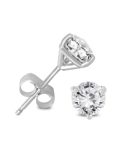 Diamond Select Cuts 14k 1.25 Ct. Tw. Diamond Earrings In Silver