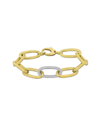 Diamond Select Cuts 14k 1.25 Ct. Tw. Diamond Oval Link Bracelet In Gold
