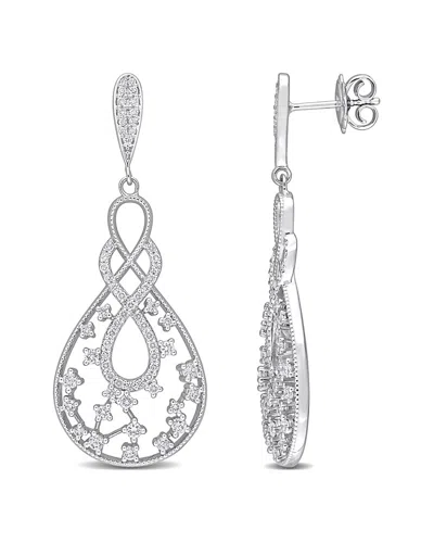 Diamond Select Cuts 14k 1.34 Ct. Tw. Diamond Earrings In Silver