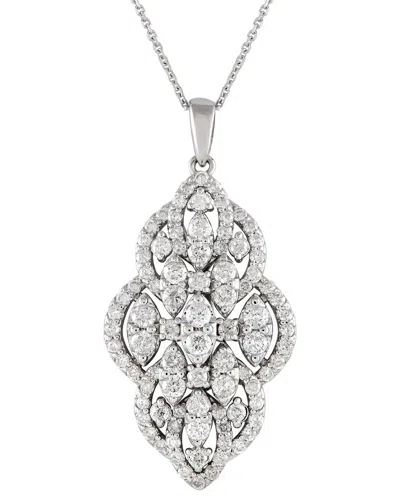 Diamond Select Cuts 14k 1.50 Ct. Tw. Diamond Necklace In Metallic