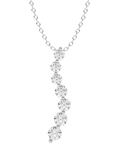 Diamond Select Cuts 14k 1.50 Ct. Tw. Diamond Pendant Necklace In Silver